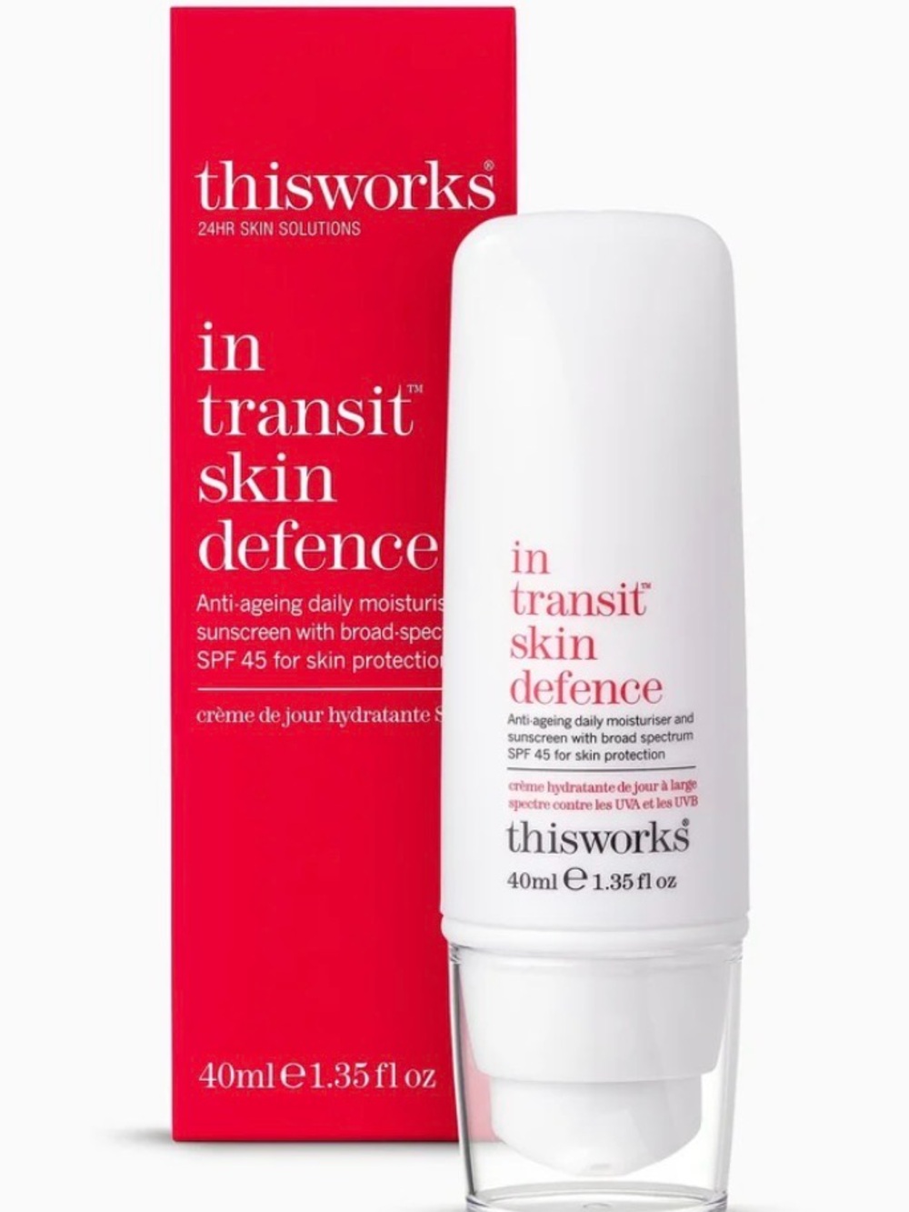 This Works In Transit Skin Defence SPF 45 Daily 40ml anti aging